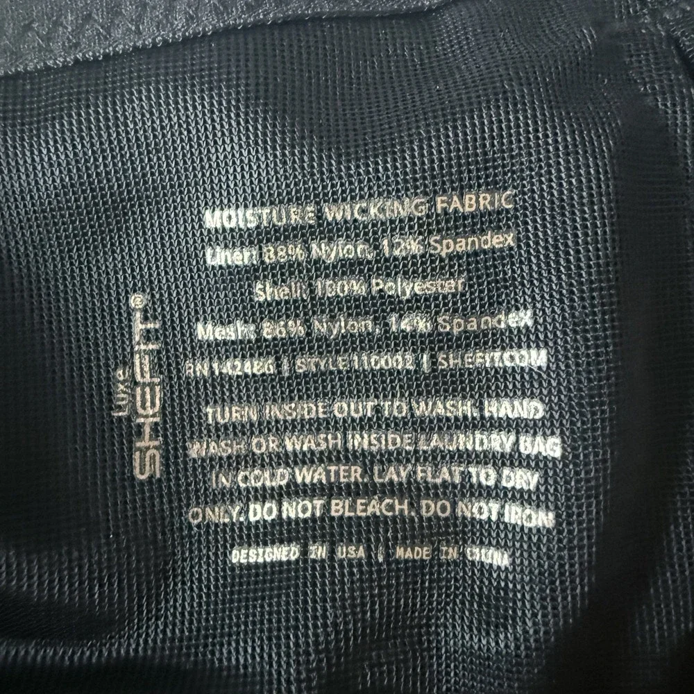 SHEFIT ULTIMATE Black Luxe Sports Bra Support Workout Fitness Activewear Size L